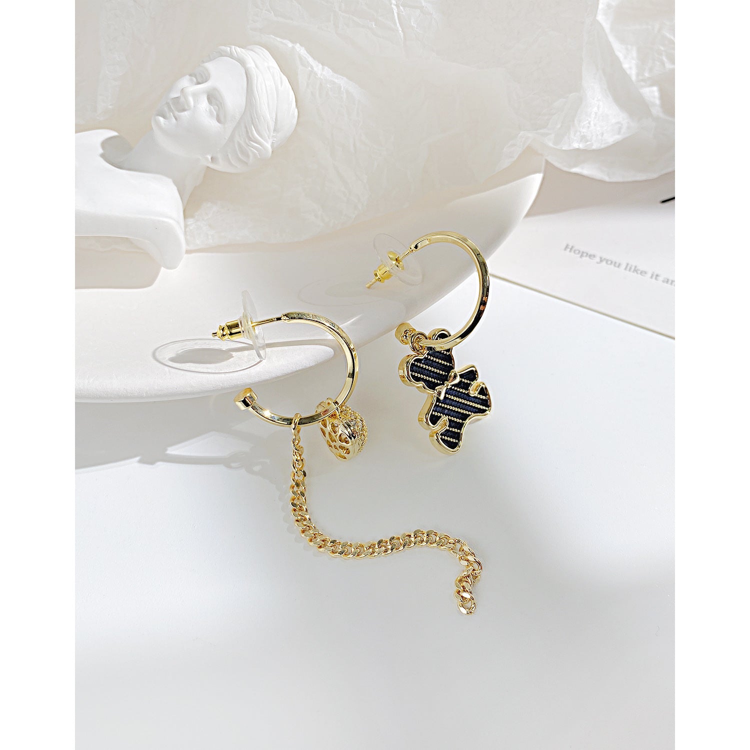 Cute Bear Love Tassel Earrings For Women