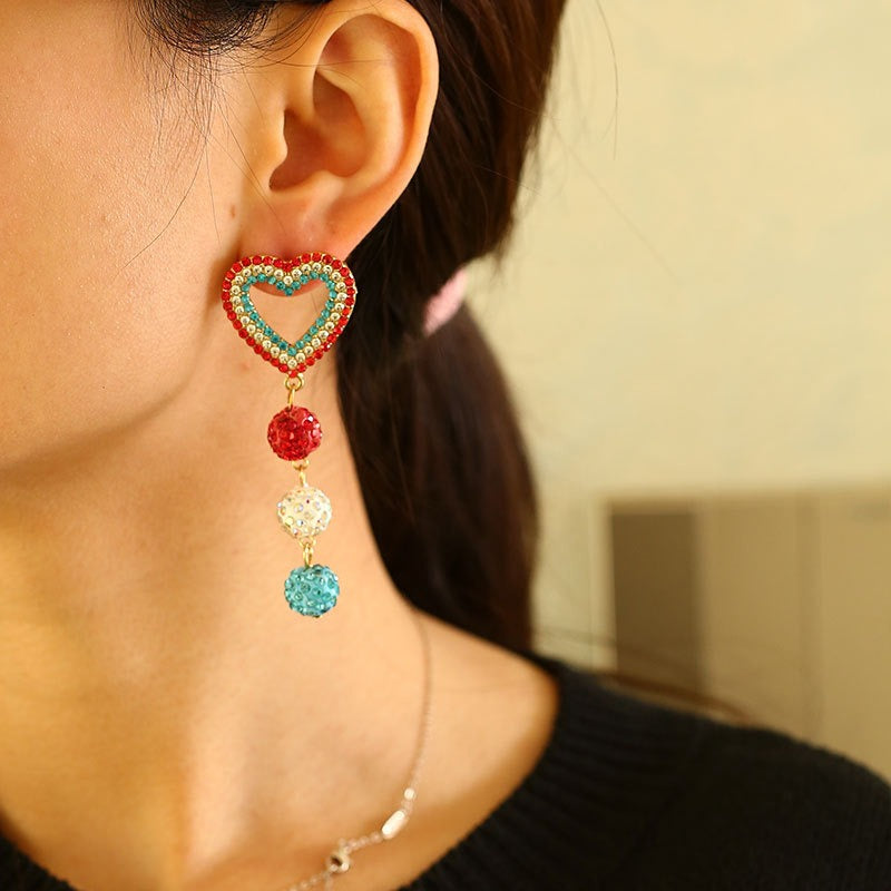 Fashionable Love Long Tassel Earrings