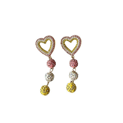 Fashionable Love Long Tassel Earrings