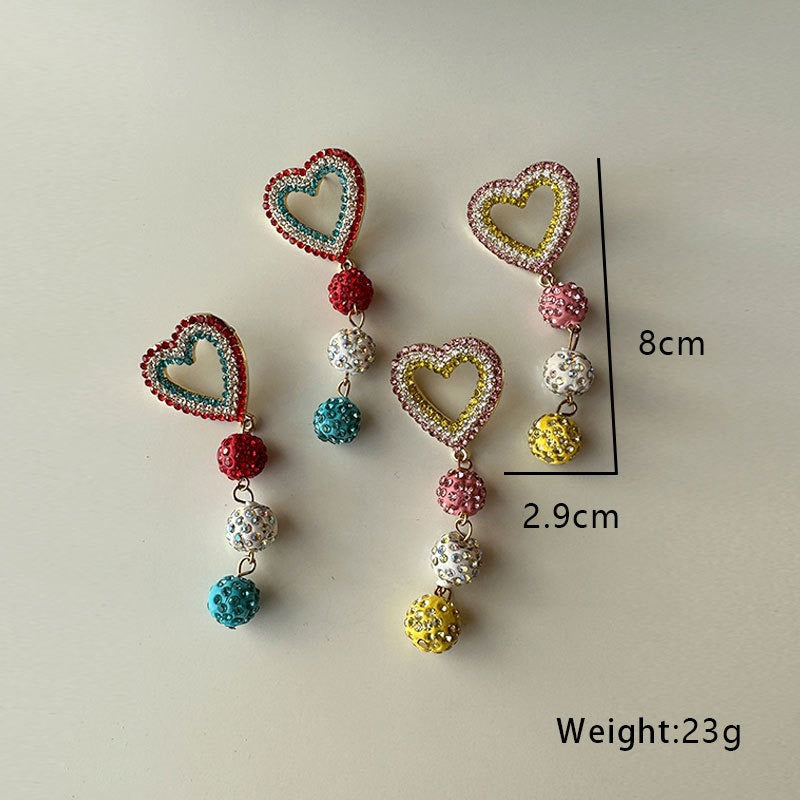 Fashionable Love Long Tassel Earrings