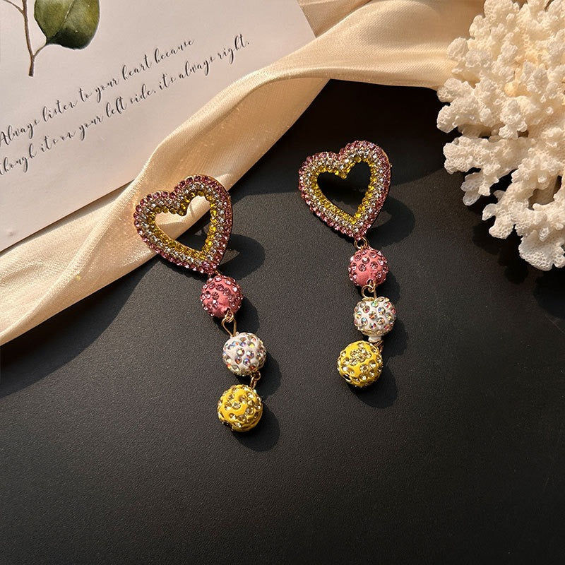 Fashionable Love Long Tassel Earrings