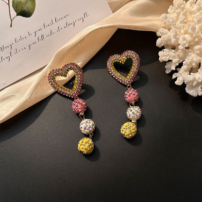Fashionable Love Long Tassel Earrings