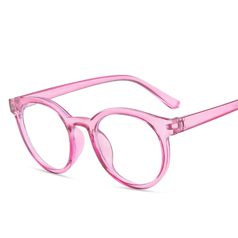 New round frame anti blue light glasses Plain glasses children radiation protection for kid Computer phone Online course