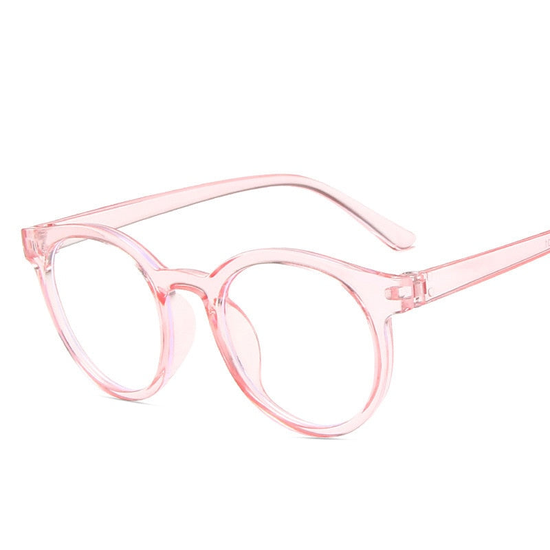New round frame anti blue light glasses Plain glasses children radiation protection for kid Computer phone Online course