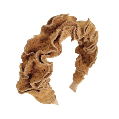 Autumn And Winter Hair Hoops Mink Hair Curl Hair Hoops Simple Plush Female Face Hair Hoops F014