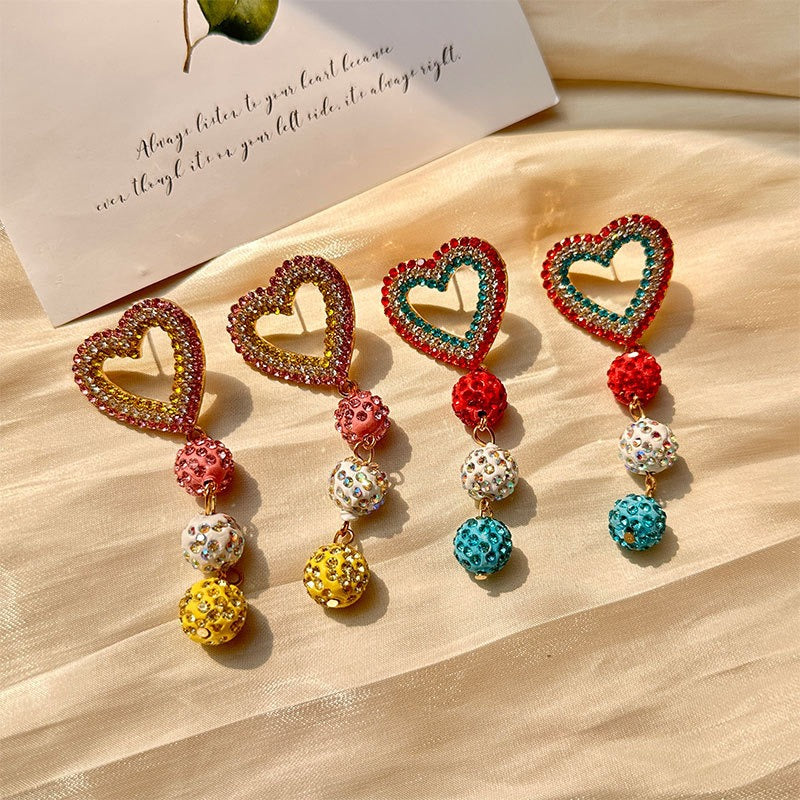 Fashionable Love Long Tassel Earrings