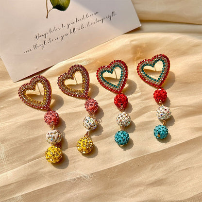 Fashionable Love Long Tassel Earrings
