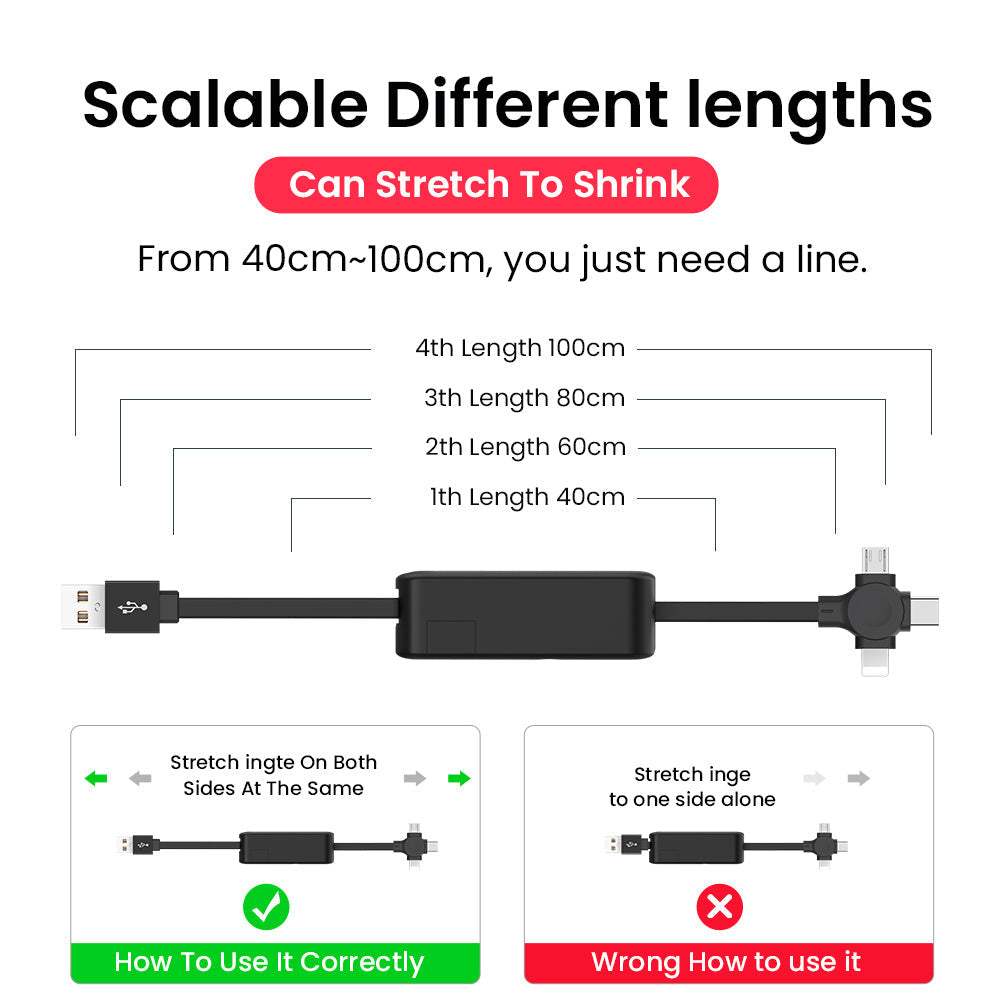  Retractable USB Cable